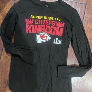Fanatics Black Chiefs Kingdom Super Bowl LIV Long Sleeve Tee men’s small